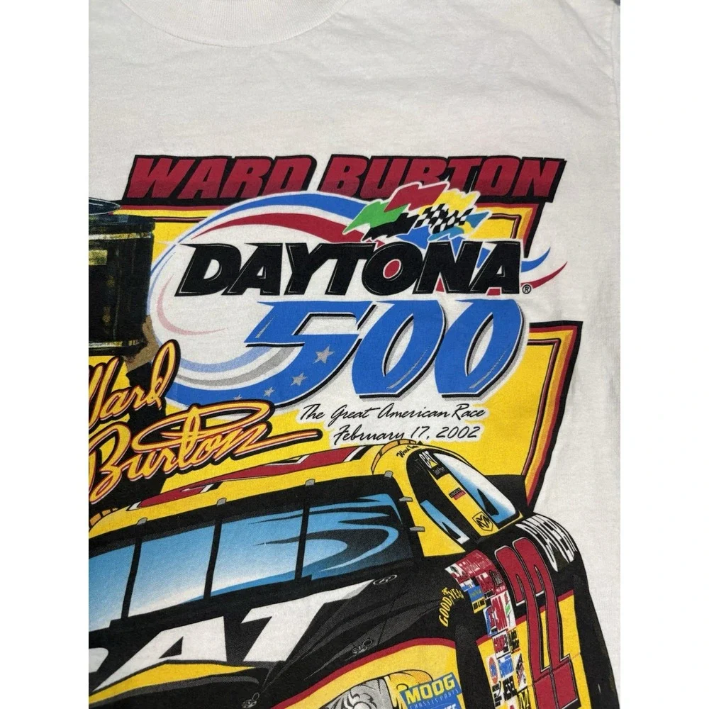 Vintage 2002 Ward Burton Daytona 500 Winner NASCAR CAT #22 Shirt M Double Side